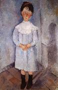 Amedeo Modigliani Little girl in blue oil painting reproduction